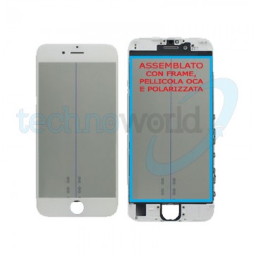 Vetro Display iPhone 6s Bianco (Frame,Oca,Polarized)