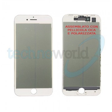 Vetro Display iPhone 8 Bianco (Frame,Oca,Polarized)