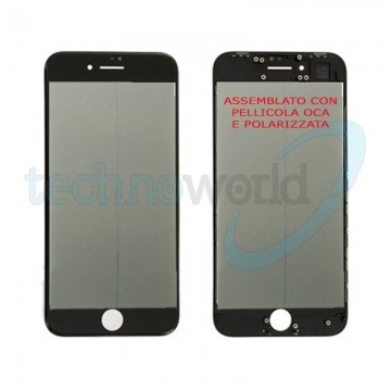 Vetro Display iPhone 8 Nero (Frame,Oca,Polarized)