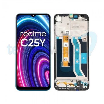 Display Realme C25Y Nero con Frame