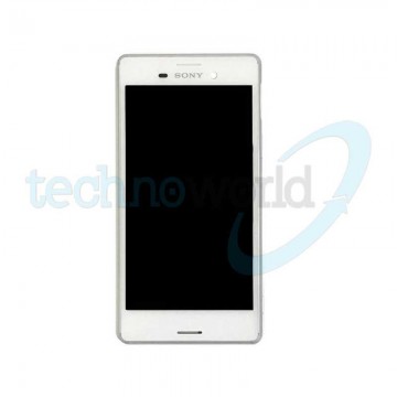 Display Xperia M4 Aqua E2303 Bianco con Frame - Disassembled