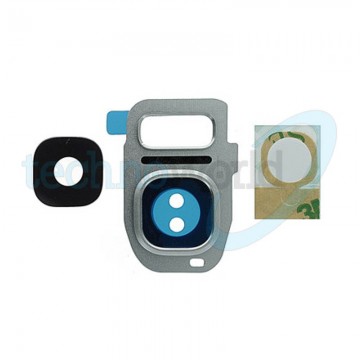 Lente Fotocamera Completa Samsung S7 Edge Bianco