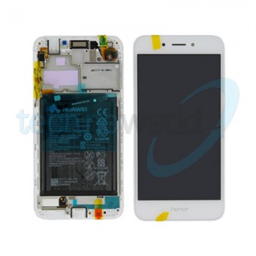 Display Ori. Honor 6A / 6A Pro Bianco con frame