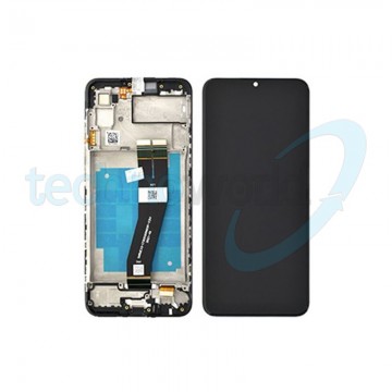 Display Ori. Samsung A03 A035G Nero Con Frame