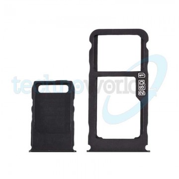 Porta Sim Card + Micro SD + Memory Card Nero Nokia 3.1 Plus