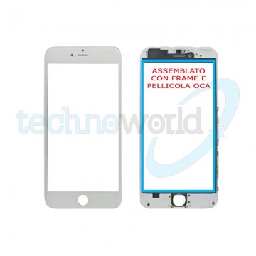 Vetro Display iPhone 6 Plus Bianco (Frame,Oca)