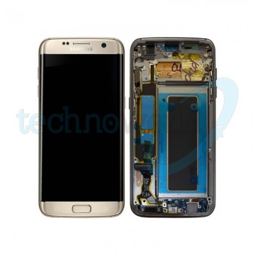 Display Ori. Samsung S7 Edge Gold con Frame