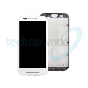 Display Moto E Bianco con Frame