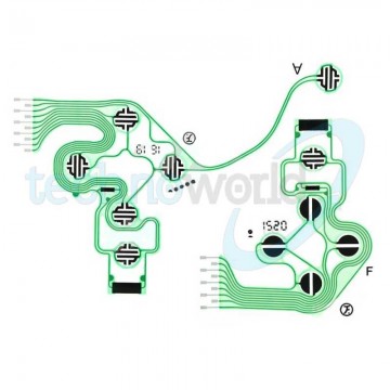Film Conduttivo Tastiera Controller Flex Cable PlayStation 4 - Slim - Pro