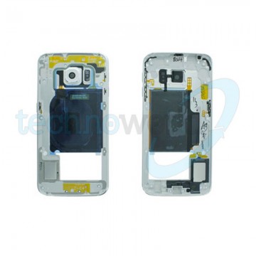 Telaio Posteriore Completo Samsung S6 Edge per vers. Bianco