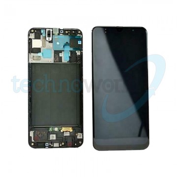 Display Ori. Samsung A50 A505 Nero Con Frame