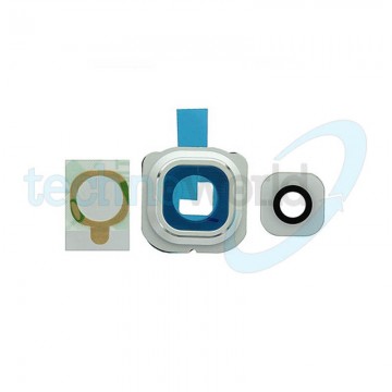 Lente Fotocamera Completa Samsung S6 Edge Bianco
