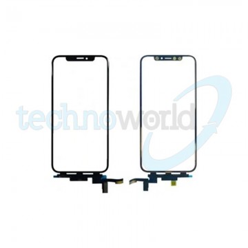 Vetro Display iPhone XS Max Nero con Touch "short cable" + Oca
