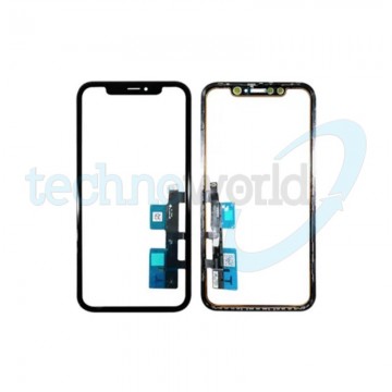Vetro Display iPhone XR Nero con Touch + Oca + Frame