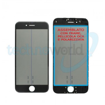 Vetro Display iPhone 6s Nero (Frame,Oca,Polarized)