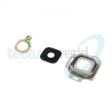 Lente Fotocamera Completa Samsung J3 2016 Bianco