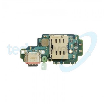 PCB Board Ori. con Connettore Carica e Microfono + Lettore Sim Samsung S23 Ultra