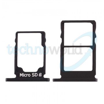 Porta Sim Card + Micro SD + Memory Card Nero Nokia 5.1