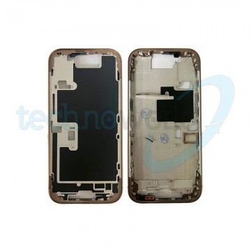 Telaio Centrale iPhone 16 Pro Oro - (Con Flat Tasto Camera)