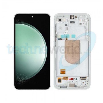 Display Ori. Samsung S23 FE 5G S711 Bianco con Frame