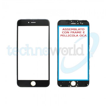 Vetro Display iPhone 6 Plus Nero (Frame,Oca)