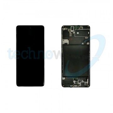 Display Ori. Samsung A71 A715 Nero con Frame