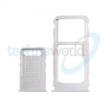 Porta Dual Sim Card + Micro SD Bianco Nokia 3.1 Plus