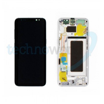 Display Ori. Samsung S8 G950 Artic Silver con Frame