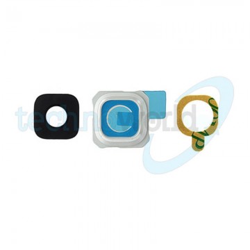 Lente Fotocamera Completa Samsung S6 Edge Plus Bianco