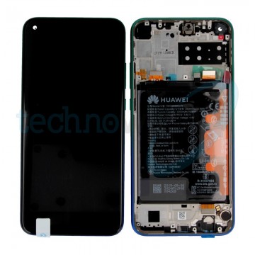 Display Ori. Huawei P40 Lite E Blu con Frame