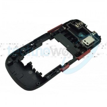 Telaio Posteriore Nokia 202 Asha Nero-Rosso