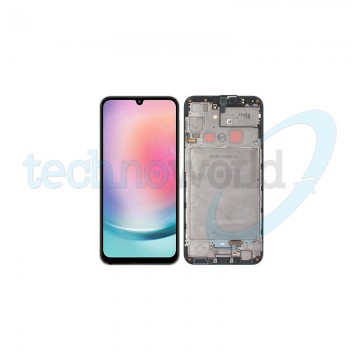 Display Ori. Samsung A24 A245 Nero con Frame