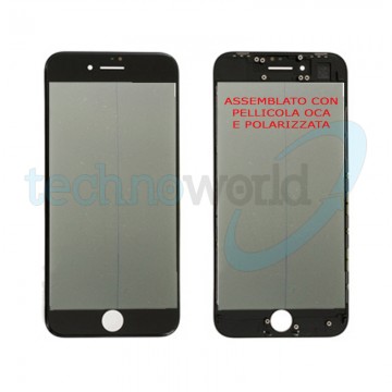 Vetro Display iPhone 8 Nero (Frame,Oca,Polarized)