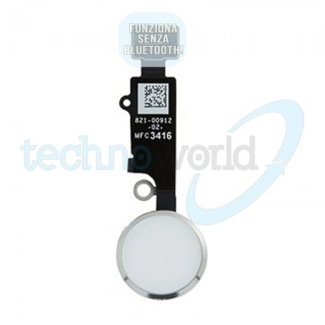 Flat Ripristino Tasto Home Argento per iPhone 7