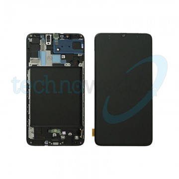 Display Ori. Samsung A70 A705 Nero con Frame