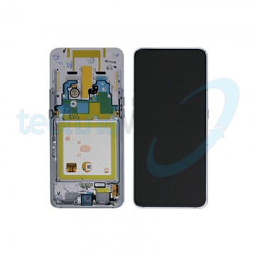 Display Ori. Samsung A80 A805 Bianco con Frame