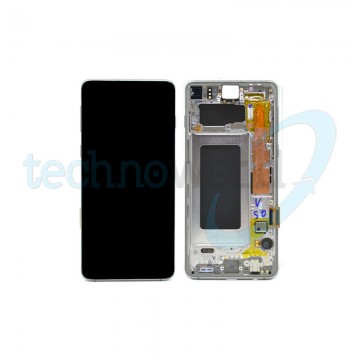 Display Ori. Samsung S10 Plus G975 Silver Con Frame