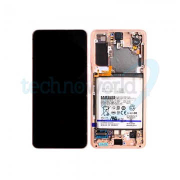 Display Ori. Samsung S21 G991 Rosa con Frame