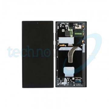 Display Ori. Samsung S22 Ultra S908 Graphite / Sky Blue / Red con Frame