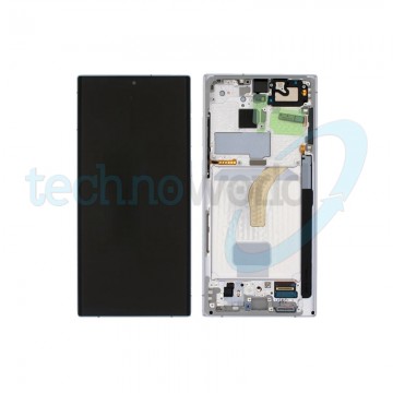 Display Ori. Samsung S22 Ultra S908 Bianco con Frame