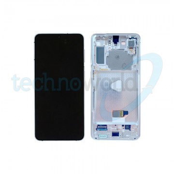 Display Ori. Samsung S21 Plus G996 Phantom Silver con Frame